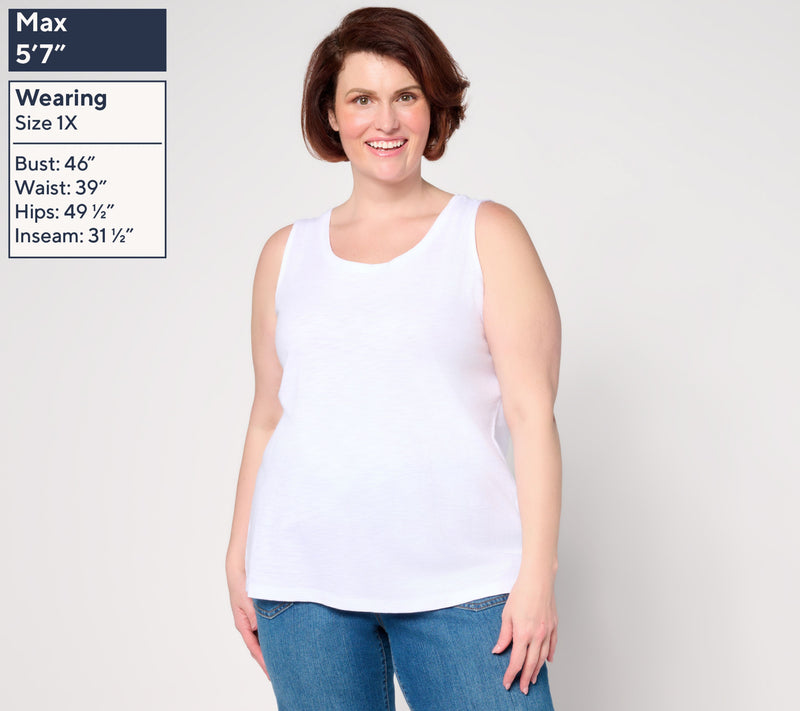 Belle by Kim Gravel Set of 2 Slub Knit Tanks — View 2