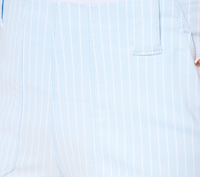 Belle by Kim Gravel Regular Harbor Island Stretch Pinstripe Pant — View 6