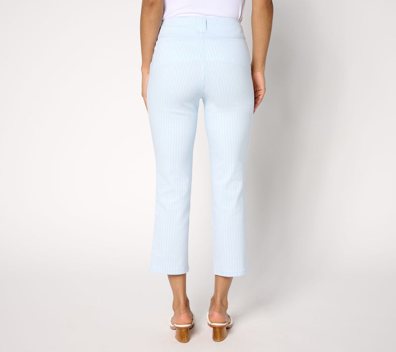 Belle by Kim Gravel Regular Harbor Island Stretch Pinstripe Pant — View 4