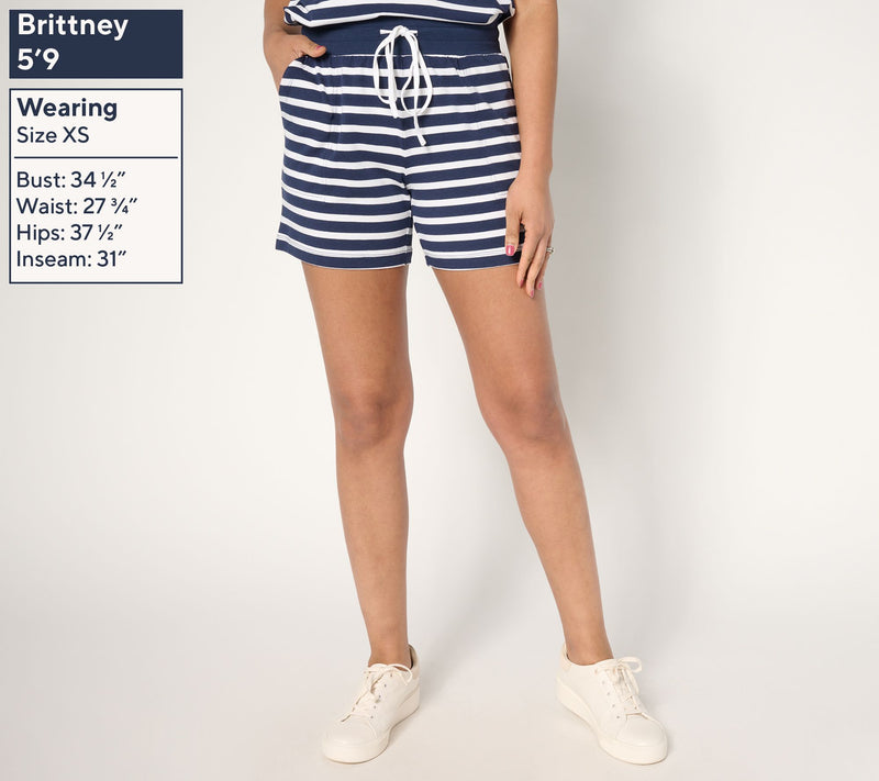 Belle by Kim Gravel TripleLuxe Knit 5" Harbor Island Shorts — View 3