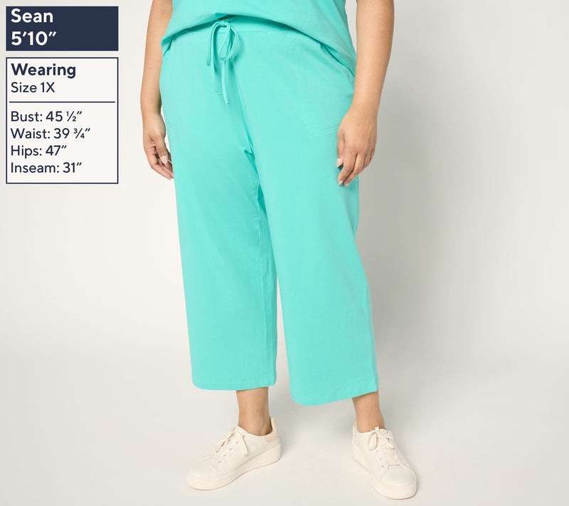 Belle by Kim Gravel Regular TripleLuxe Knit Cropped Pants — View 2
