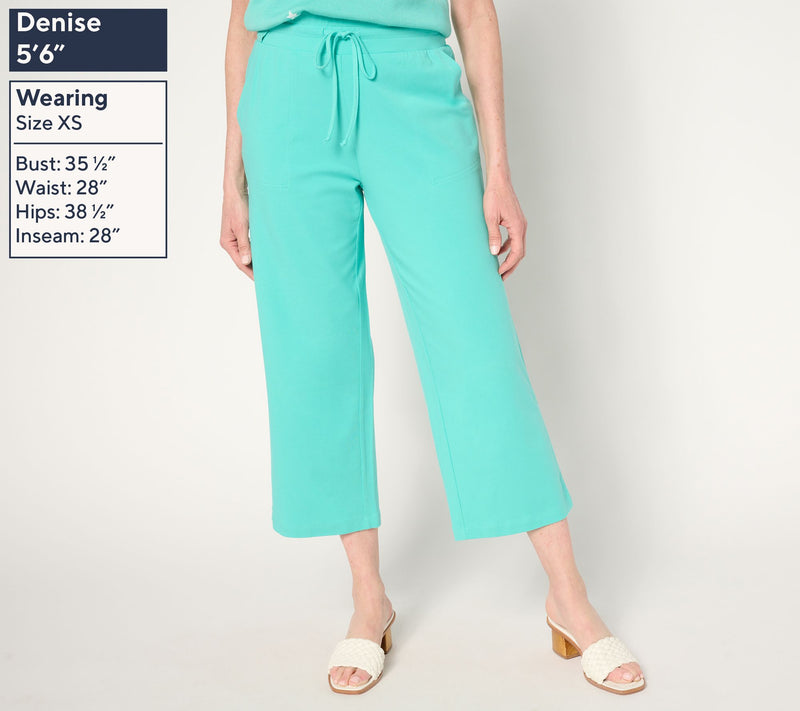 Belle by Kim Gravel Petite TripleLuxe Knit Cropped Pants — View 2