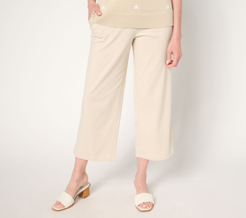 Belle by Kim Gravel Petite TripleLuxe Knit Cropped Pants — View 14