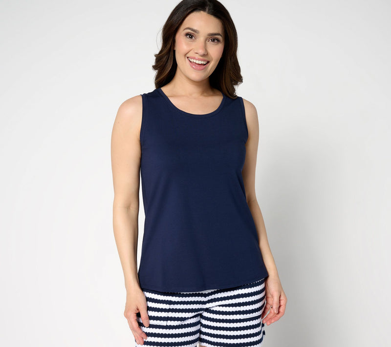 Belle by Kim Gravel TripleLuxe Solid Scoop Neck Tank Top — View 15
