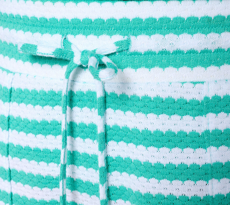 Belle by Kim Gravel Nautical Knit 5" Striped Shorts — View 15