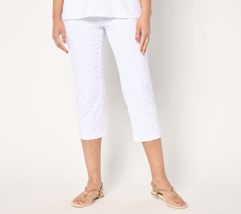 Belle Beach by Kim Gravel Petite Poolside Terry Animal Crop Pant — View 9