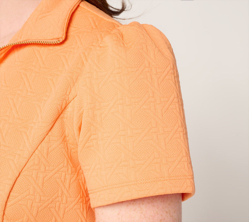 Belle by Kim Gravel Regular Goldtone Zip Textured Knit Dress — View 5