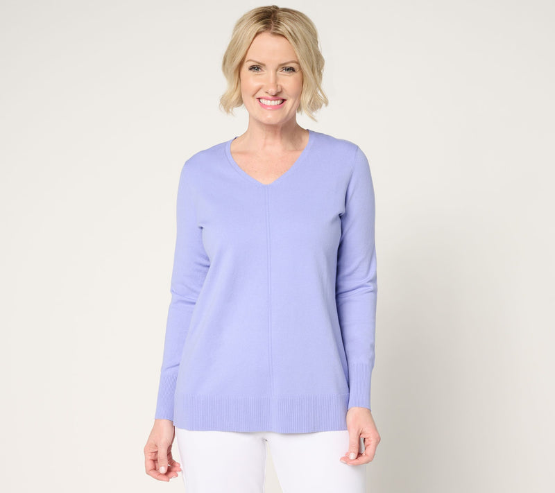 Brandis Dress Out Loud Smoothing V-Neck Sweater — View 12