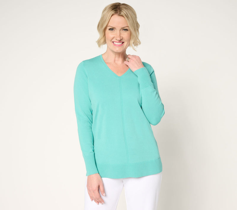 Brandis Dress Out Loud Smoothing V-Neck Sweater — View 13