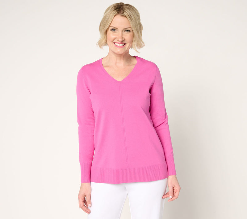 Brandis Dress Out Loud Smoothing V-Neck Sweater — View 14