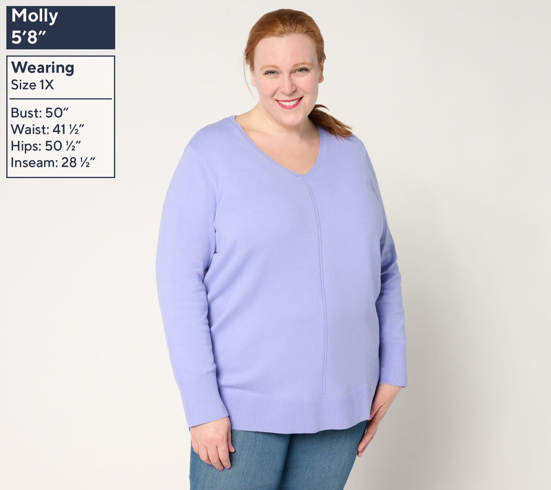 Brandis Dress Out Loud Smoothing V-Neck Sweater — View 2