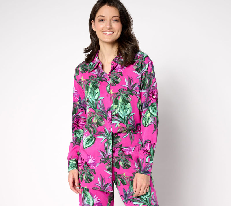 Brandis Dress Out Loud Duet Dressing Long Sleeve Printed Blouse — Main view