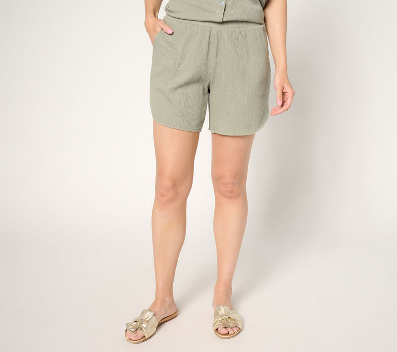 Belle by Kim Gravel Regular Packabelle Curved Hem Shorts — Main view