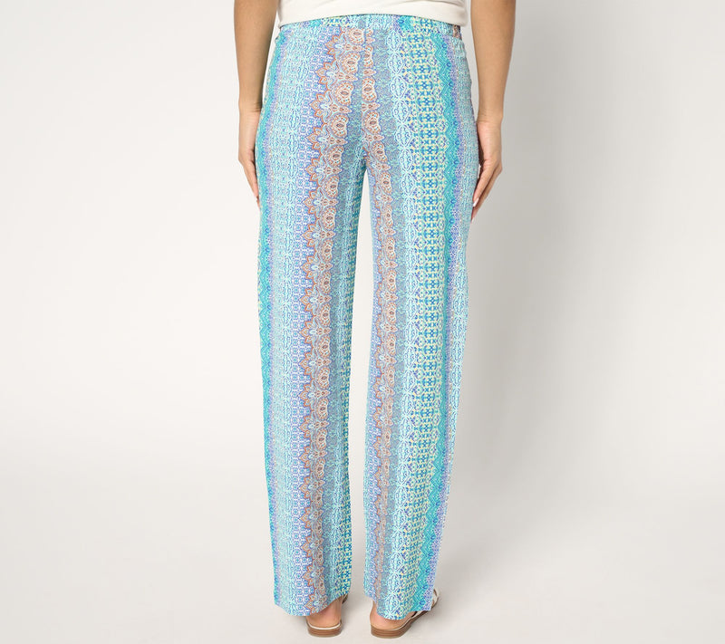 Belle Beach by Kim Gravel Regular Cabana Knit Boho Beach Striped Pants — View 10