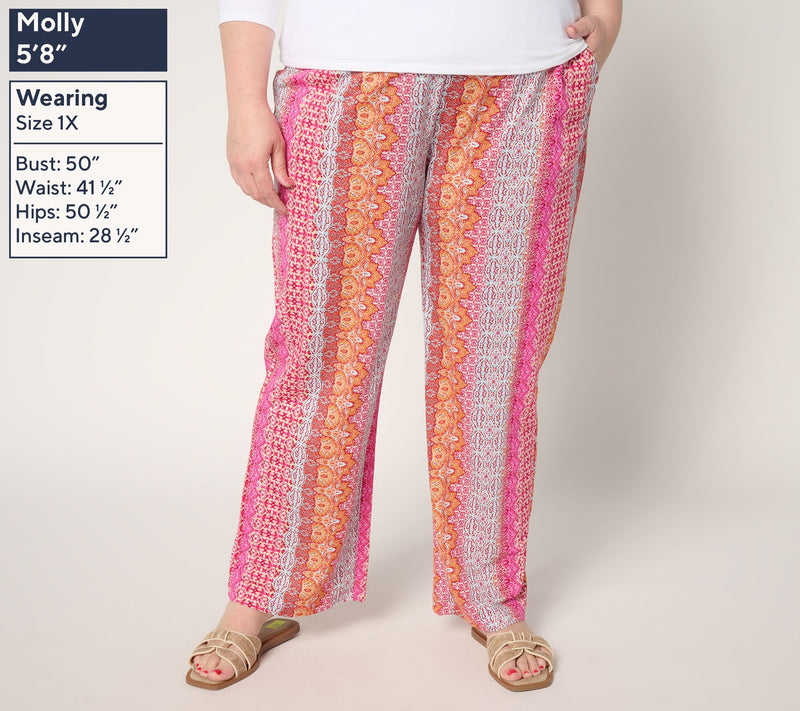 Belle Beach by Kim Gravel Regular Cabana Knit Boho Beach Striped Pants — View 8