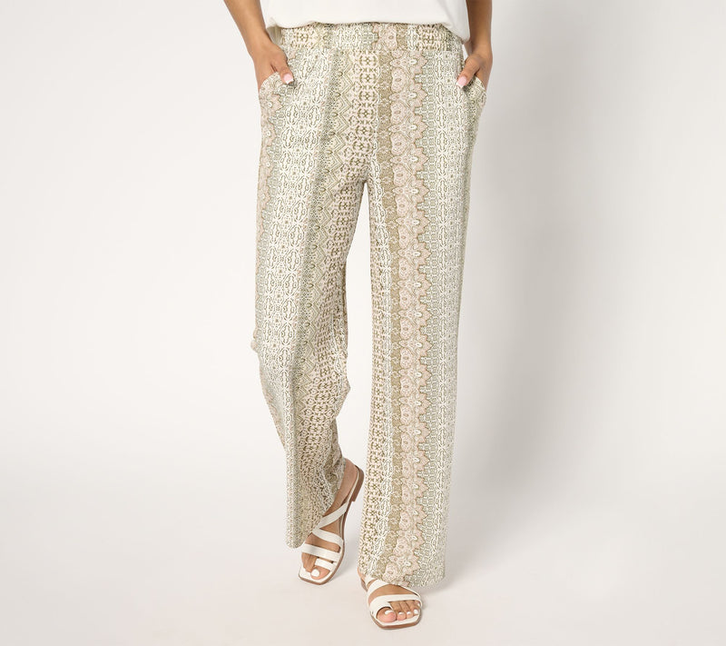 Belle Beach by Kim Gravel Regular Cabana Knit Boho Beach Striped Pants — View 7