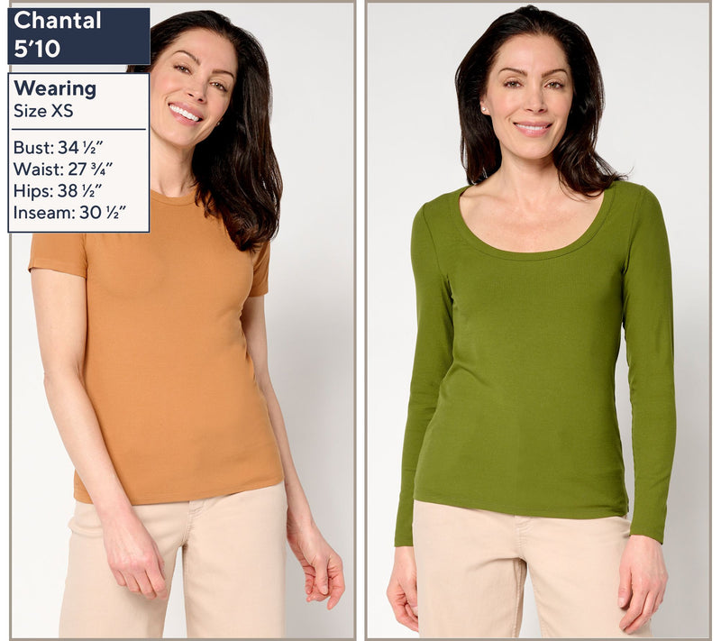 Me by Jennie Garth Tucson 2 Pack Short & Long Sleeve Tees — View 3