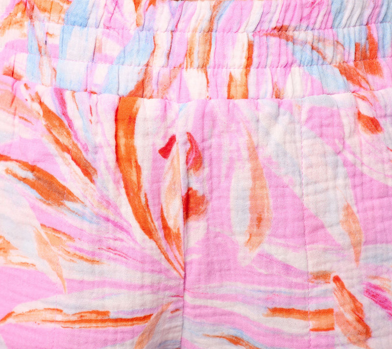 Belle Beach by Kim Gravel Palm Beach 100% Cotton Gauze 5" Shorts — View 6