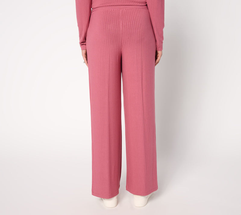 Modern Soul x Anybody Radiant Rib Straight Leg Pull On Pant — View 4