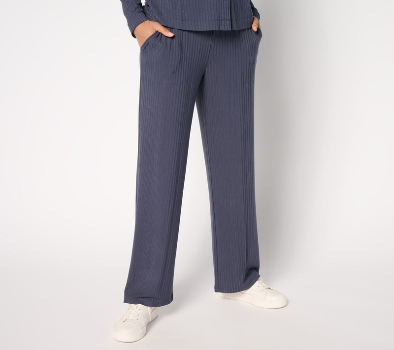 Modern Soul x Anybody Radiant Rib Straight Leg Pull On Pant — View 12