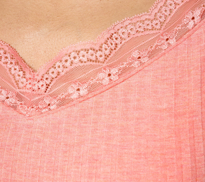 Modern Soul x Anybody Radiant Rib Lace Trim Top with Support System — View 6