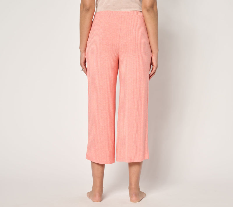 Modern Soul x Anybody Radiant Rib Crop Pant with Lace Trim — View 4