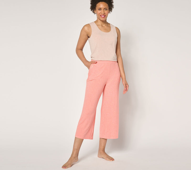 Modern Soul x Anybody Radiant Rib Crop Pant with Lace Trim — View 5