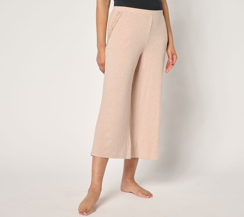 Modern Soul x Anybody Radiant Rib Crop Pant with Lace Trim — View 14