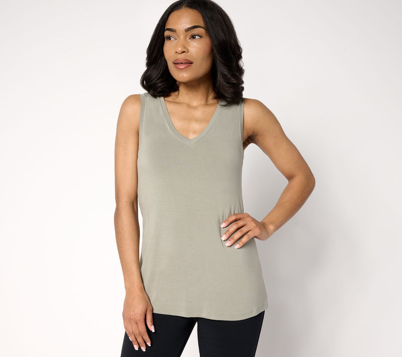 Modern Soul x Anybody Soothing Jersey V-Neck Tank w/ Support System — View 7
