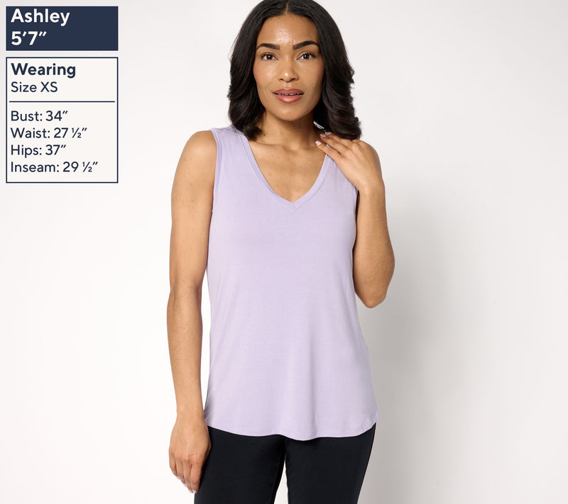 Modern Soul x Anybody Soothing Jersey V-Neck Tank w/ Support System — View 11