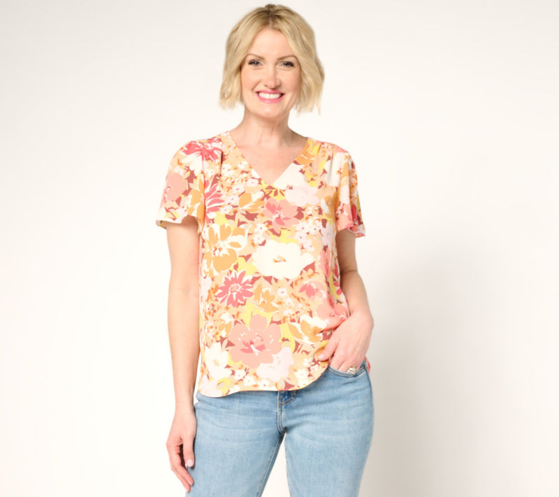 NYDJ Pintuck Flutter Sleeve Blouse — View 13