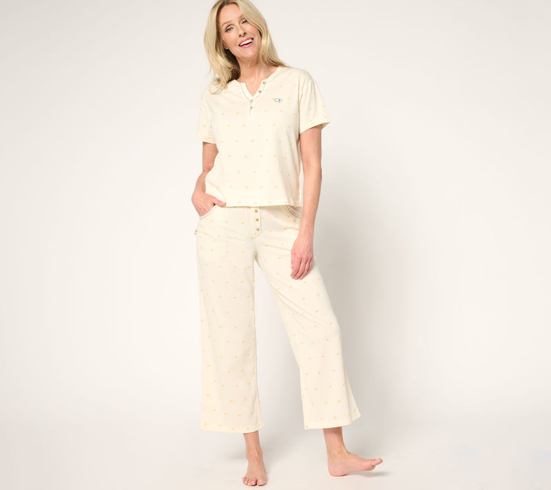 Ocean Pacific Boxy Henley and Crop Pant Pajama Set — View 13