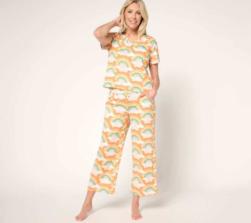 Ocean Pacific Boxy Henley and Crop Pant Pajama Set — View 15