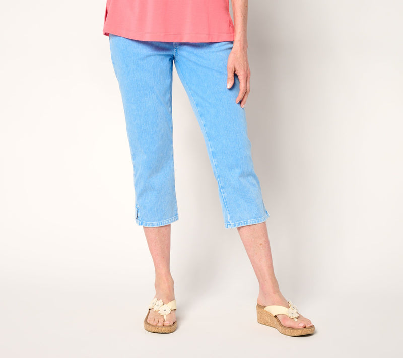 Belle by Kim Gravel Tall Delray Denim Capri Pant — View 9