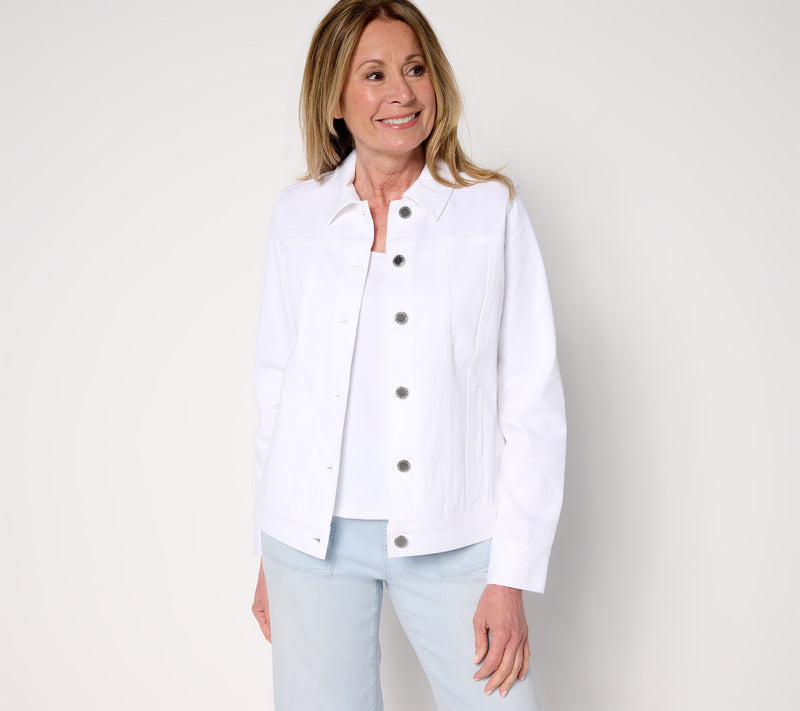 Belle by Kim Gravel Delray Denim Classic Jean Jacket — View 12