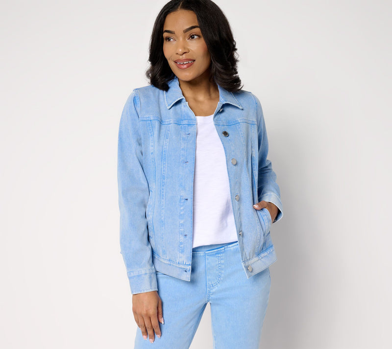 Belle by Kim Gravel Delray Denim Classic Jean Jacket — Main view