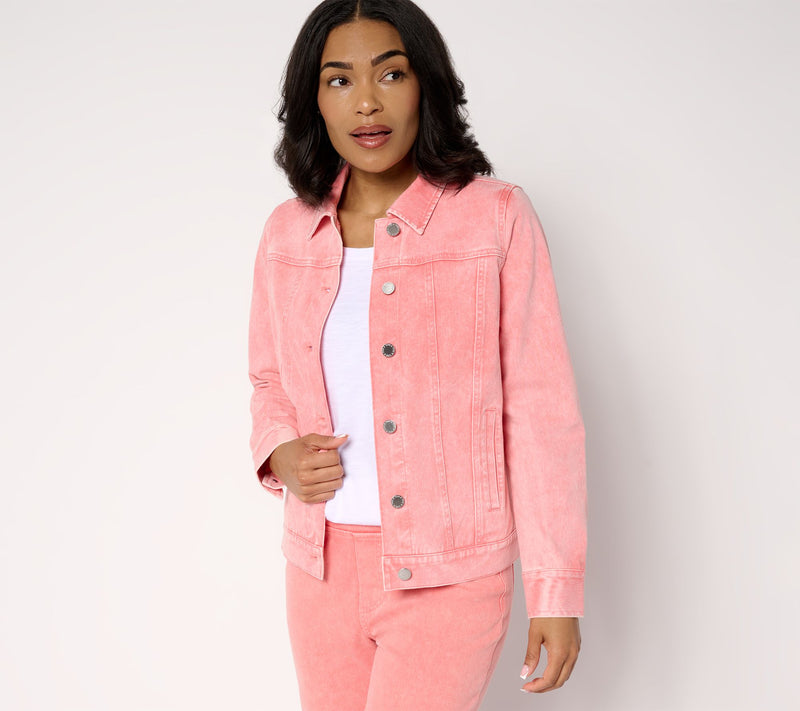 Belle by Kim Gravel Delray Denim Classic Jean Jacket — View 17