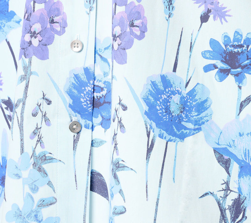 Women with Control Petite Button Front Shirt with Border Print — View 13