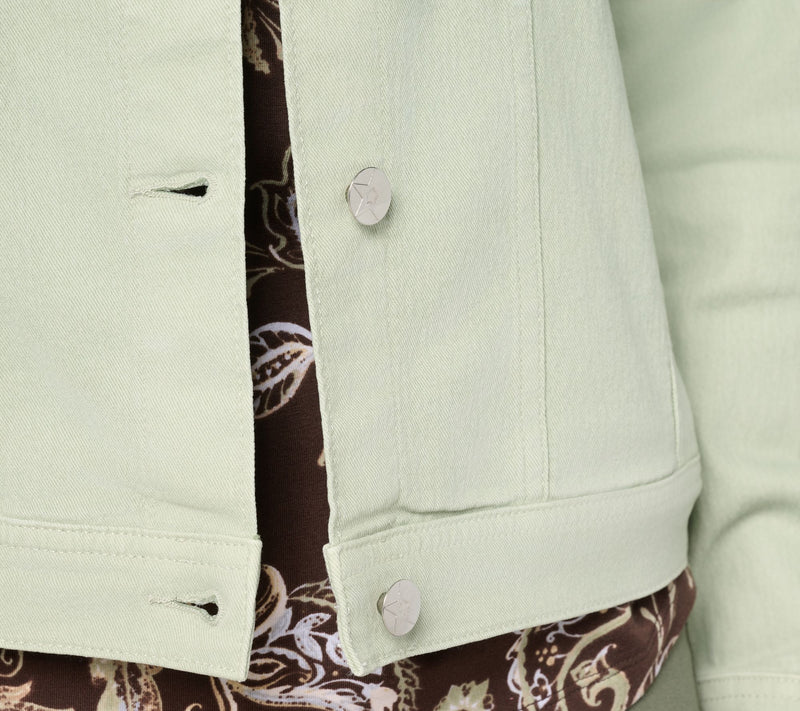 Denim & Co. Color Classic Stretch Denim Jacket w/ Star Buttons — View 9