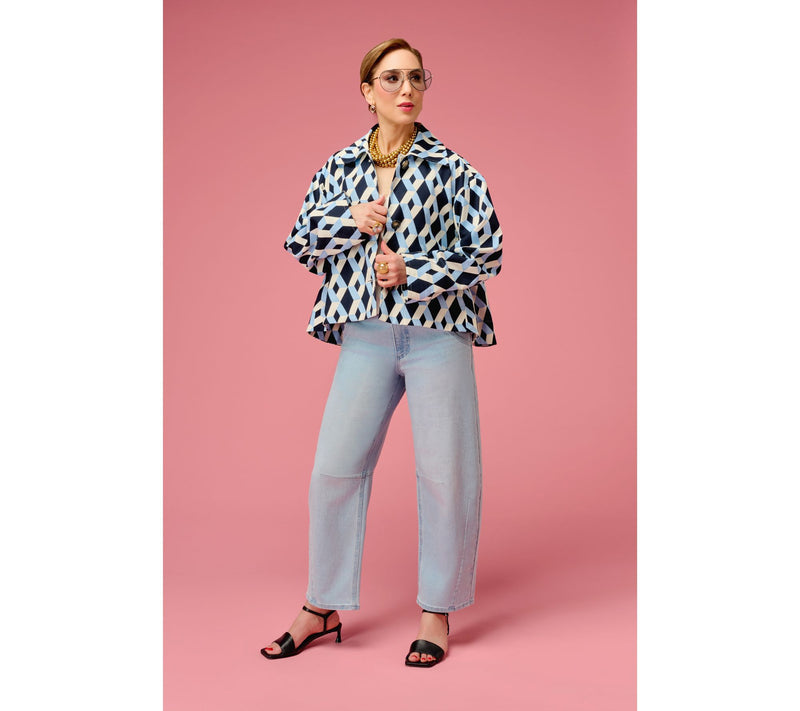 Carla Rockmore Collection 100% Cotton Canvas Swing Jacket — View 11