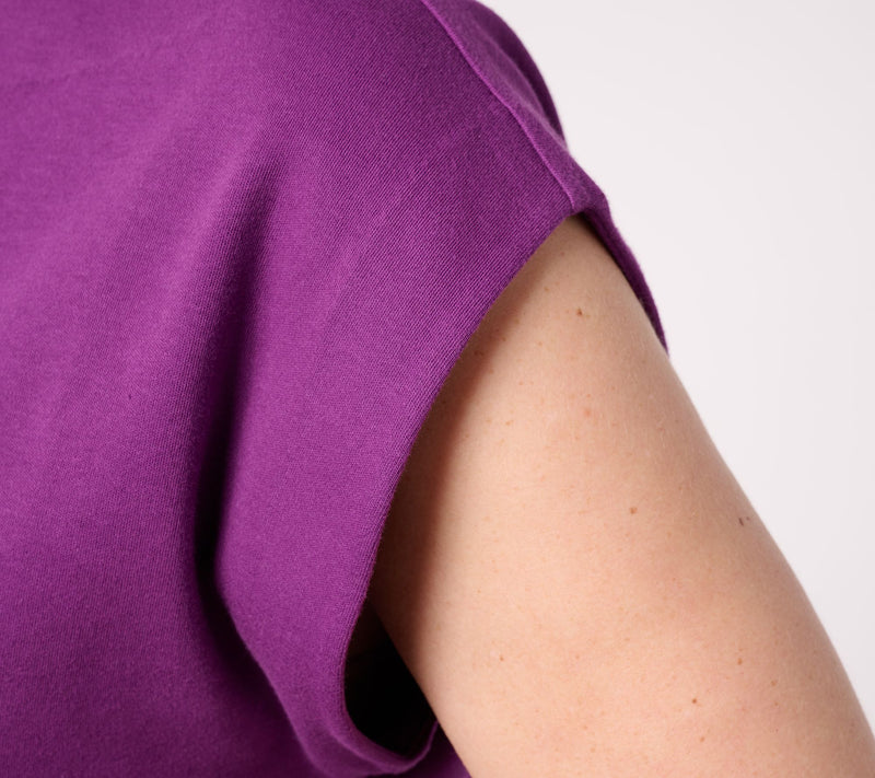 Carla Rockmore Collection 100% Cotton Jersey Knit Boat Neck Top — View 14