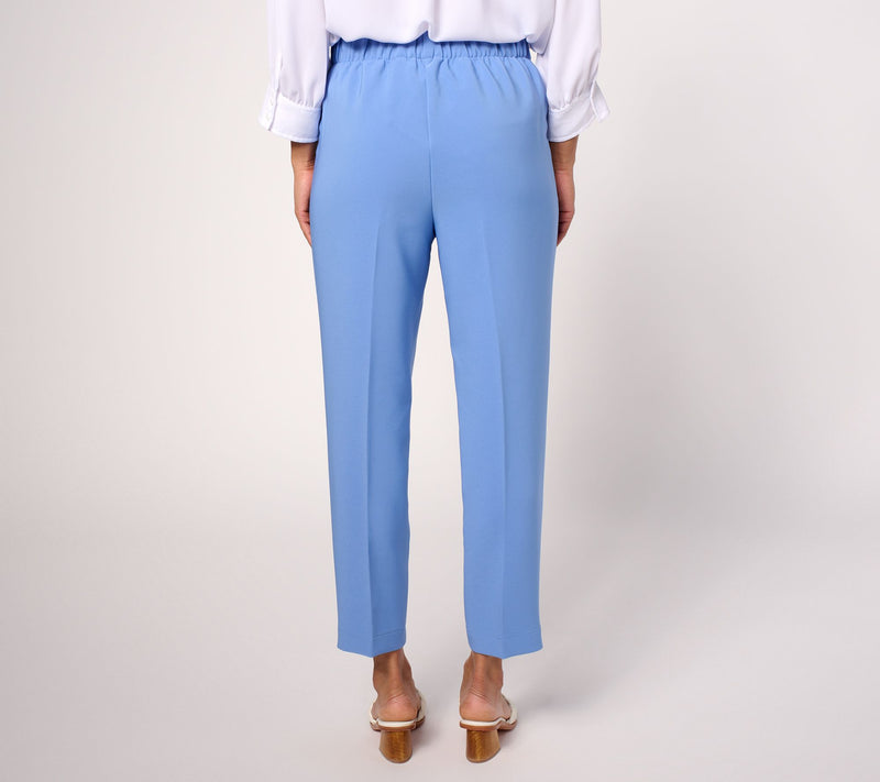 Isaac Mizrahi Live! Petite Stretch Crepe Tapered Leg Crop Pants — View 12