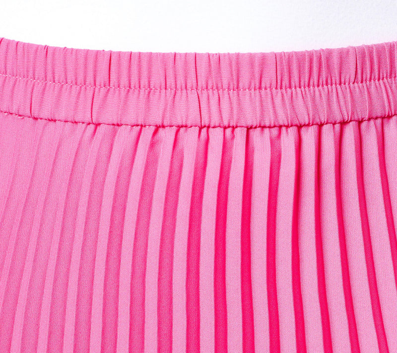 Dennis Basso Regular Woven Pleated Pull-On Skirt — View 8