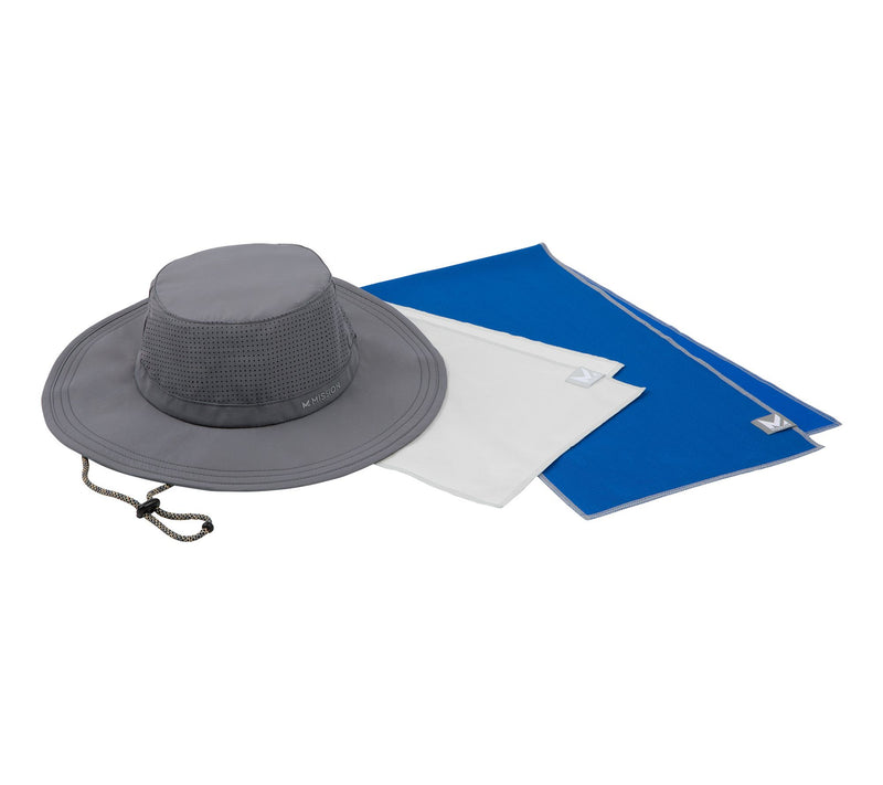 MISSION UPF50 Cooling Wide Brim Hat & 2 MAX+ Cooling Towels — View 5