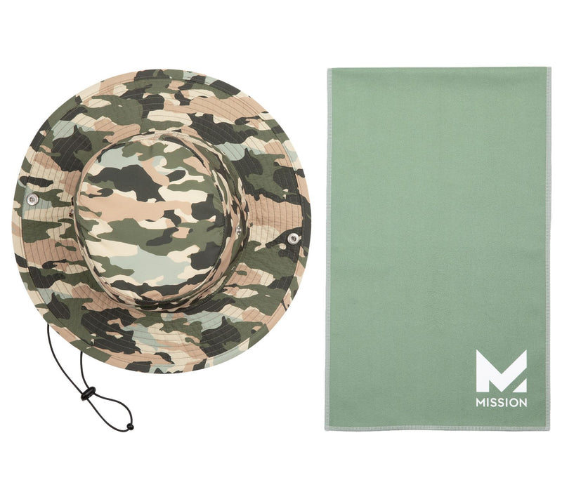 MISSION Cooling UPF50 Bucket Hat & Cooling Towel — Main view