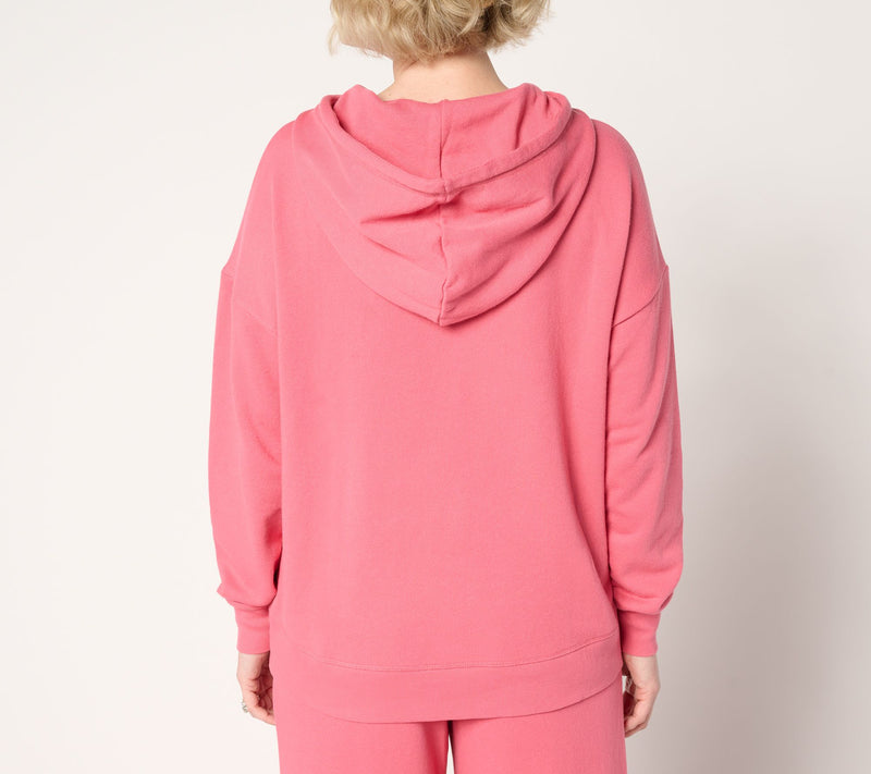 Peace Love World Boheme Embroidered French Terry Hoodie — View 3