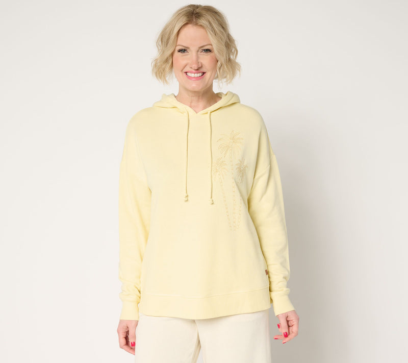 Peace Love World Boheme Embroidered French Terry Hoodie — View 14