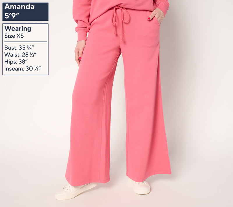Peace Love World Boheme Regular French Terry Monica Wide Leg Pant — View 3