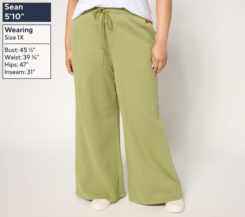Peace Love World Boheme Regular French Terry Monica Wide Leg Pant — View 2