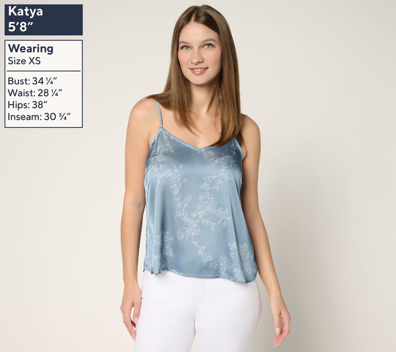 Me by Jennie Garth Austin Satin Printed Cami — View 9